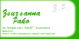 zsuzsanna pako business card